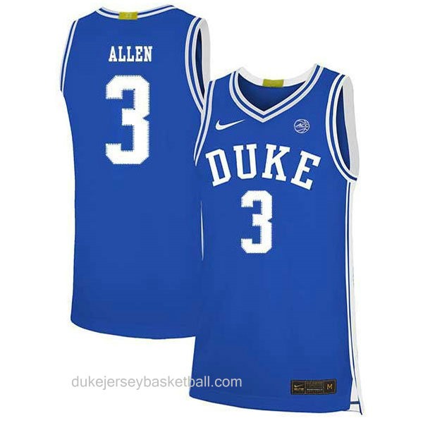 Womens Grayson Allen Duke Blue Devils #3 Limited Blue Colleage Basketball Jersey