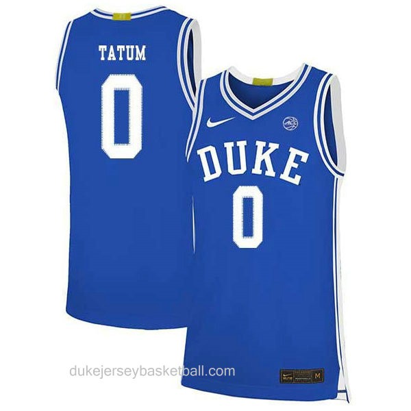 Youth Jayson Tatum Duke Blue Devils 0 Authentic Blue Colleage Basketball Jersey
