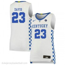 Anthony Davis Kentucky Wildcats #23 Authentic College Basketball Mens White Jersey