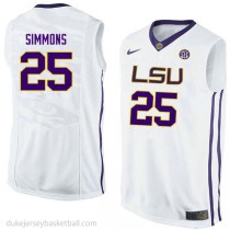 Ben Simmons Lsu Tigers #25 Limited College Basketball Mens White Jersey