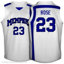 Derrick Rose Memphis Tigers #23 Authentic College Basketball Youth White Jersey