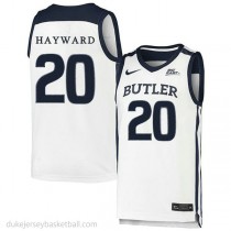 Gordon Hayward Butler Bulldogs #20 Authentic College Basketball Mens White Jersey