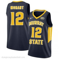 Ja Morant Murray State Racers #12 Authentic College Basketball Mens Navy Jersey