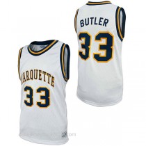 Jimmy Butler Retro Marquette #33 Authentic College Basketball Womens White Jersey