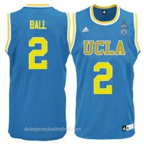 Lonzo Ball Ucla Bruins #2 Authentic Adidas College Basketball Mens Blue Jersey