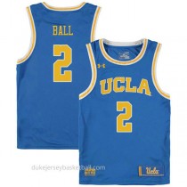 Lonzo Ball Ucla Bruins #2 Authentic College Basketball Mens Blue Jersey