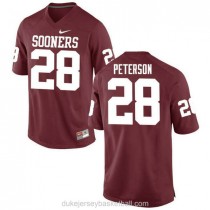 Mens Adrian Peterson Oklahoma Sooners #28 Authentic Red College Football C012 Jersey.jpg