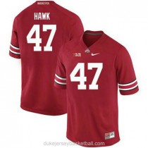 Mens Aj Hawk Ohio State Buckeyes #47 Authentic Red College Football C012 Jersey