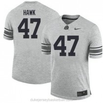 Mens Aj Hawk Ohio State Buckeyes #47 Game Grey College Football C012 Jersey