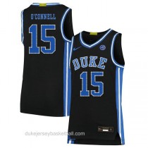 Mens Alex Oconnell Duke Blue Devils #15 Authentic Black Colleage Basketball Jersey