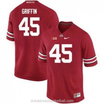 Mens Archie Griffin Ohio State Buckeyes #45 Authentic Red College Football C012 Jersey