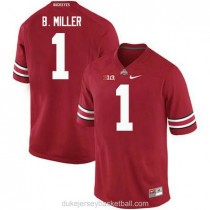Mens Braxton Miller Ohio State Buckeyes #1 Authentic Red College Football C012 Jersey