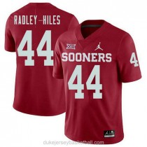 Mens Brendan Radley Hiles Oklahoma Sooners #44 Jordan Brand Authentic Red College Football C012 Jersey