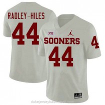 Mens Brendan Radley Hiles Oklahoma Sooners #44 Jordan Brand Authentic White College Football C012 Jersey