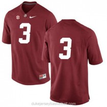 Mens Calvin Ridley Alabama Crimson Tide #3 Authentic Red College Football C012 Jersey No Name