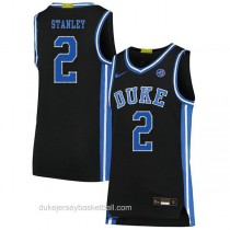 Mens Cassius Stanley Duke Blue Devils #2 Authentic Black Colleage Basketball Jersey