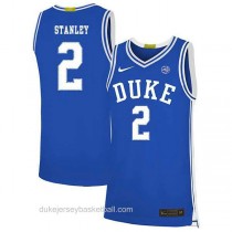 Mens Cassius Stanley Duke Blue Devils #2 Limited Blue Colleage Basketball Jersey