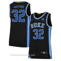 Mens Christian Laettner Duke Blue Devils #32 Authentic Black Colleage Basketball Jersey