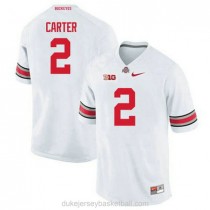 Mens Cris Carter Ohio State Buckeyes #2 Authentic White College Football C012 Jersey