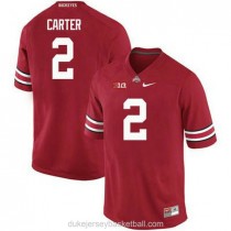 Mens Cris Carter Ohio State Buckeyes #2 Game Red College Football C012 Jersey