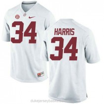 Mens Damien Harris Alabama Crimson Tide Authentic White College Football C012 Jersey