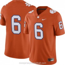 Mens Deandre Hopkins Clemson Tigers #6 Authentic Orange College Football C012 Jersey No Name