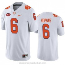 Mens Deandre Hopkins Clemson Tigers #6 Limited White College Football C012 Jersey