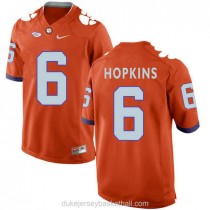 Mens Deandre Hopkins Clemson Tigers #6 New Style Authentic Orange College Football C012 Jersey