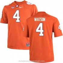 Mens Deshaun Watson Clemson Tigers #4 Authentic Orange College Football C012 Jersey