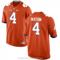 Mens Deshaun Watson Clemson Tigers #4 New Style Authentic Orange College Football C012 Jersey