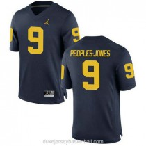 Mens Donovan Peoples Jones Michigan Wolverines #9 Authentic Navy College Football C012 Jersey