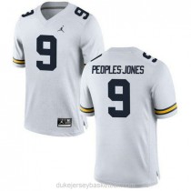 Mens Donovan Peoples Jones Michigan Wolverines #9 Game White College Football C012 Jersey