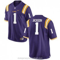 Mens Donte Jackson Lsu Tigers #1 Authentic Purple College Football C012 Jersey