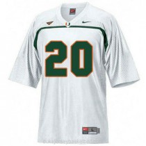 Mens Ed Reed Miami Hurricanes #20 Game White College Football C012 Jersey