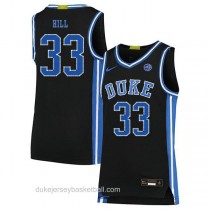 Mens Grant Hill Duke Blue Devils #33 Limited Black Colleage Basketball Jersey