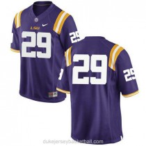 Mens Greedy Williams Lsu Tigers #29 Authentic Purple College Football C012 Jersey No Name