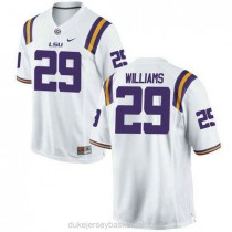 Mens Greedy Williams Lsu Tigers #29 Game White College Football C012 Jersey