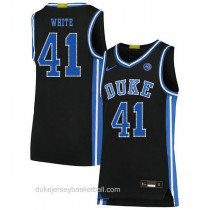 Mens Jack White Duke Blue Devils #41 Limited Black Colleage Basketball Jersey