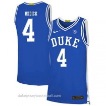 Mens Jj Redick Duke Blue Devils #4 Authentic Blue Colleage Basketball Jersey