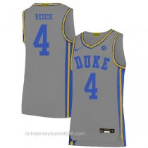 Mens Jj Redick Duke Blue Devils #4 Authentic Grey Colleage Basketball Jersey