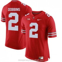 Mens Jk Dobbins Ohio State Buckeyes #2 Authentic Red College Football C012 Jersey