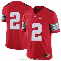 Mens Jk Dobbins Ohio State Buckeyes #2 Champions Authentic Red College Football C012 Jersey No Name