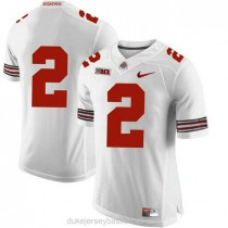 Mens Jk Dobbins Ohio State Buckeyes #2 Limited White College Football C012 Jersey No Name