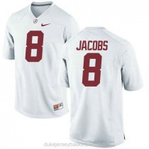 Mens Josh Jacobs Alabama Crimson Tide #8 Game White College Football C012 Jersey