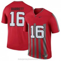 Mens Jt Barrett Ohio State Buckeyes #16 Throwback Limited Red College Football C012 Jersey