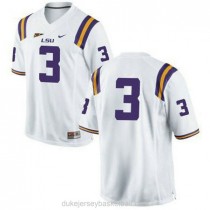 Mens Kevin Faulk Lsu Tigers #3 Game White College Football C012 Jersey No Name