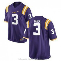Mens Kevin Faulk Lsu Tigers #3 Limited Purple College Football C012 Jersey