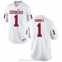 Mens Kyler Murray Oklahoma Sooners #1 Authentic White College Football C012 Jersey