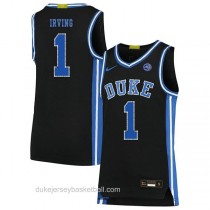 Mens Kyrie Irving Duke Blue Devils #1 Authentic Black Colleage Basketball Jersey