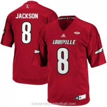 Mens Lamar Jackson Louisville Cardinals #8 Authentic Red College Football C012 Jersey